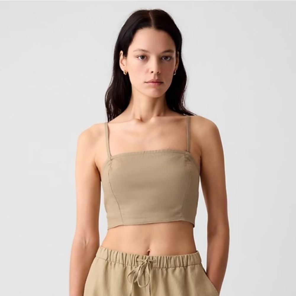 Bundle of Gap Linen Blend Sleevess Crop Top SMALL Petite - Picture 6 of 6